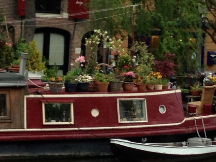 Flowery houseboat