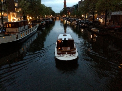 A late sunset over Amsterdam 